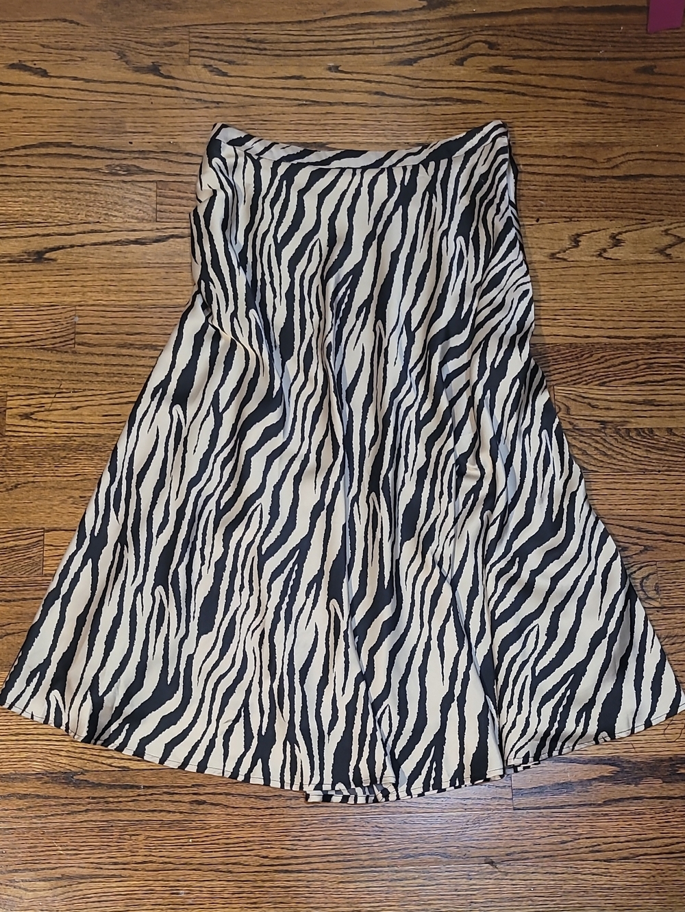 WD.NY Zebra-Print Maxi Skirt - Black & Cream